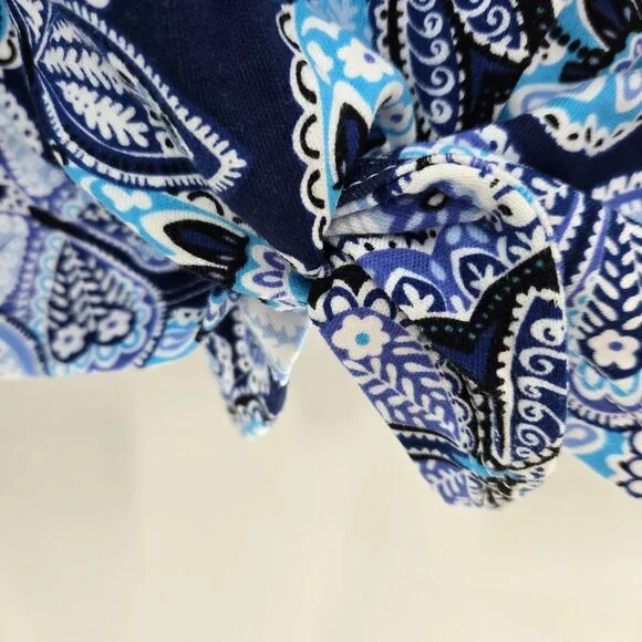 Quacker Factory By Jeanne Bice Blue Butterfly Embellished Rhinestones Top 3x - Picture 6 of 12